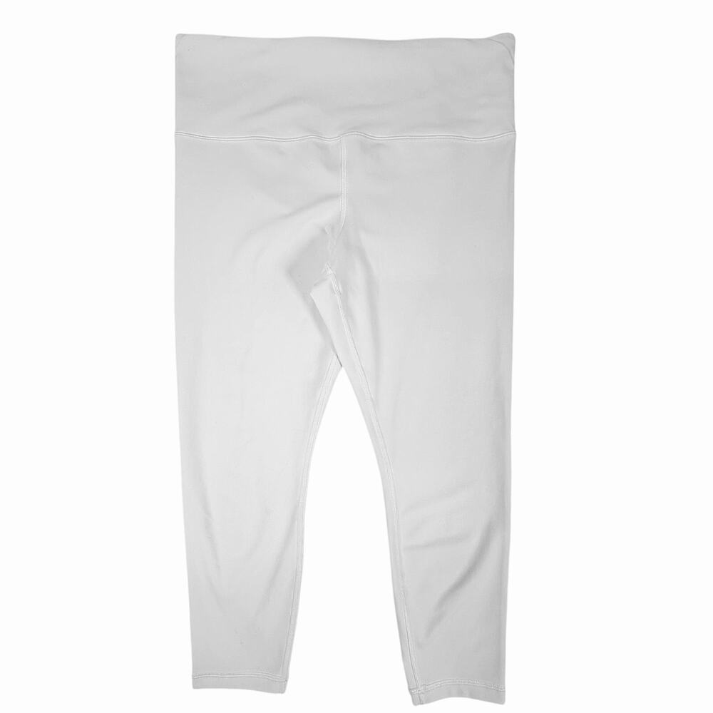 Athleta Elation 7/8 Leggings Women Large White Ultra High Rise Yoga Athletic